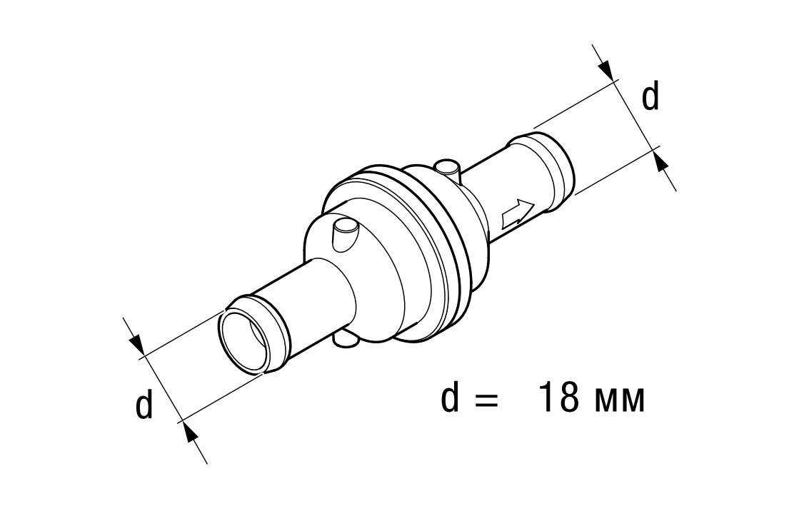 254 00 071 Eberspacher Обратный клапан 18/18 мм