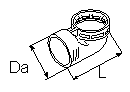101404 Угловой переходник D55 Webasto 101.404