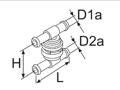 115472 Обратный клапан D1a=D2a=18, L=82, H=82 мм Webasto 115.472