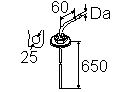 35320A Топливозаборник d=5.5, l=650 мм (для метал. баков) Webasto 353.20A